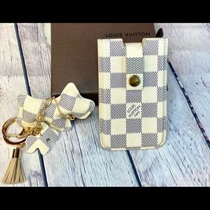 Louis Vuitton card case with keychain